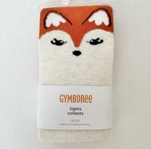 Gymboree Toddler Girls Fox Tights Orange/Ivory NWT Size 2-3T - Picture 1 of 3