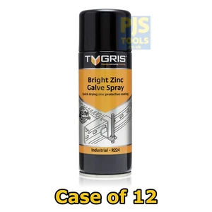 12 x Tygris R224 400ml Glanzverzinken Galv Silber Spray Aerosol - Bild 1 von 2