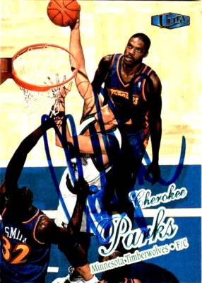 1997-98 Fleer Ultra Cherokee Parks Hand Signed basketball card - NO COA - Image 1 of 2