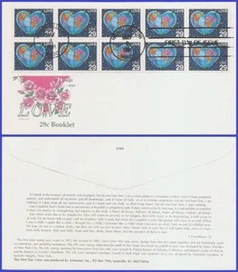USA3 #2536a U/A ARTMASTER FDC BKLT10 Tierra como Corazón - Imagen 1 de 1