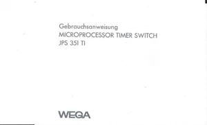 Wega Bedienungsanleitung user manual für Timer JPS 351 TI deutsch Copy - Picture 1 of 1