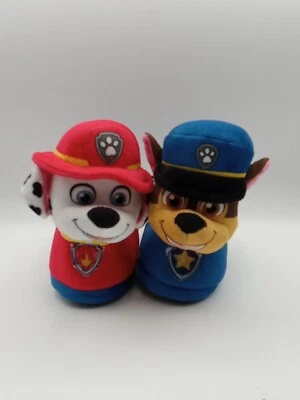 Zapatillas sin cordones Paw Patrol Marshall & Chase 3D de felpa iluminadas para niños pequeños 5/6 Foto 1 de 4