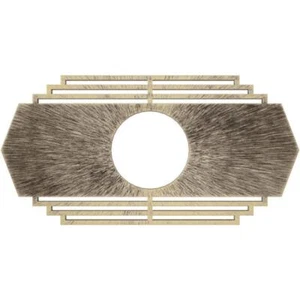 Ekena Millwork Ceiling Medallion 18"W x 9"Hx4 3/4"ID x 1/2" P Antiqued Pale Gold - Picture 1 of 4