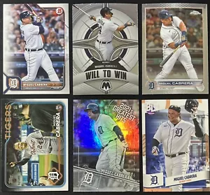 Lotto 6 carte baseball Miguel Cabrera Detroit Tigers inserto, cromo, Topps e altro - Foto 1 di 7