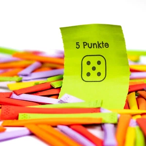 100 Punktelose Tombola Lose Röllchenlose Sicherheitslose - 5 Würfelpunkte - Bild 1 von 4