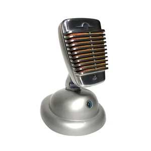 Vintage 1950s Shure Brothers Model 51 Dynamic Mic Harp Vocal w/ S36 Base Working - Picture 1 of 19