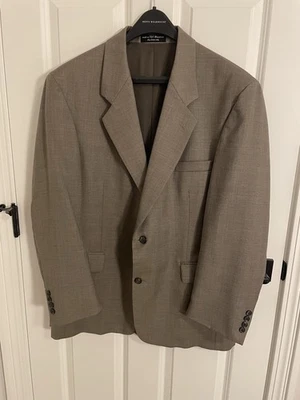 Blazer Abrigo Deportivo Gianfranco Ruffini Beige Diseño Cuadros 42R Italia Lana Foto 1 de 4