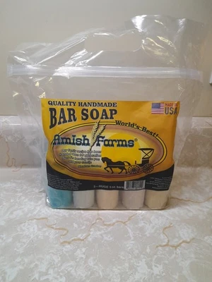Amish Farm Bar Soap Pack Of 5 Huge Bars 5oz Each Soap Made In USA Scented - Изображение 1 из 4