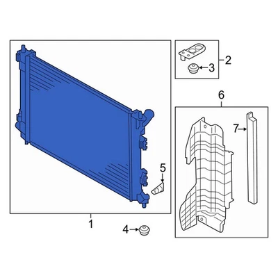 For Kia Forte5 2015-2018 Kia 253103X650 Radiator Foto 1 de 3
