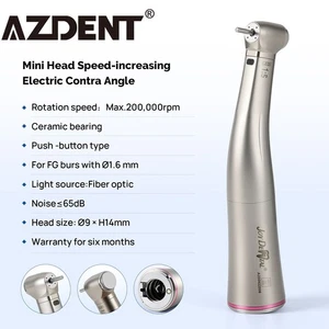 NSK Style Dental Mini Head 1:5 Increasing LED Fiber Optic Contra Angle Handpiece - Picture 1 of 10