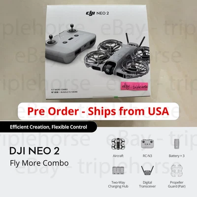🔥 DJI Neo 2 Fly More Combo (RC-N3 + 3 Battery) 🔥 FREE 2 DAY ✈️ FROM USA NOV 18 - Image 1 of 2