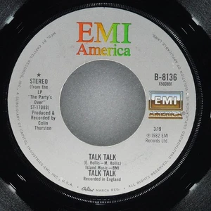 TALK TALK Talk Talk EMI AMERICA B-8136 VG+ 45 RPM 1982 Synth-pop 7" Electronic - Imagen 1 de 4