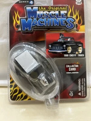 2008 Series 4 Muscle Machines  1955 Chevy Cameo Truck, Black/ Gold Rims, Chase?? - Image 1 of 4