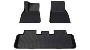 Tesla Model Y Floor Mats 5 Seat Rubber TPE All Weather 2020-25 Anti Slip - Foto 1 di 4