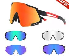 Sports Sunglasse For Men's Women Outdoor Cycling Windproof Mirrored Shades Glass
