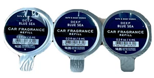 Bath & Body Works Lot of 3 Car Fragrance Refills Deep Blue Sea 0.2 Fl Oz - Picture 1 of 4