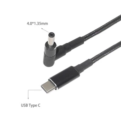 100W USB Type C to 4.0x1.35mm PD Charger Cable Power Cable For Asus Laptops - Image 1 of 4