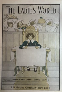 1910 Clara Miller Burd The Ladies World Original Magazine Cover Only - Picture 1 of 1