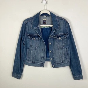 Levi's Girls XL Denim Trucker Jacket Woven Southwest Boho Western Cowgirl Retro - Picture 1 of 6
