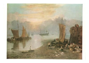 Postcard 4x6 Art Card Sun Rising Through Vapor Fishermen National Gallery Turner - Picture 1 of 2
