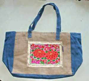 Sac cabas bleu et beige neuf marque Une Fée à Paris (sg) - Imagen 1 de 4