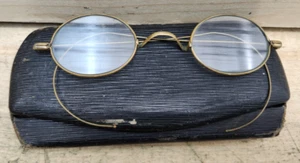 VINTAGE Spectacles Granny Santa FRAME Oval EYE GLASSES Wrapped Over Ear - Picture 1 of 8