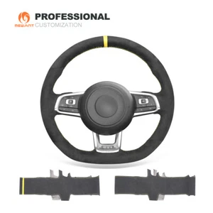Cubierta de volante de coche MEWANT Alcantara para VW Golf GTI 7 GTD 7 Jetta GLI Arteon - Imagen 1 de 12