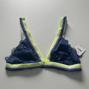 Free People Intimates Mujer Mika Bralette Azul Jean Bebé Nuevo Talla Mediana - Imagen 1 de 10