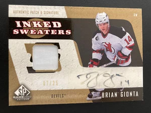 2006-07 SP Game Used Edition Inked Sweaters Patch Brian Gionta ed/25 (lesen) - Bild 1 von 2