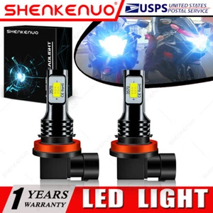 For BMW R1200R 2006 2007 2008-2014 2X H11 LED Headlights Bulb 8000K Ice Blue HKL - Picture 1 of 12