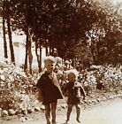 Frankreich Kinder 1923 Foto Stereo Platte De Verre Vintage V39nL14