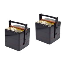 2 Sets Multi-layer Sushi Container Portable Food Box Exquisite