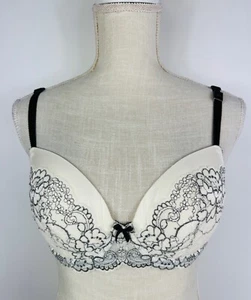 Victoria's Secret Dream Angels Lined Demi Cream & Black Size 32DD New - Picture 1 of 7