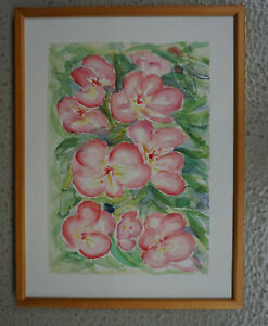 Watercolor Still Life Flowers Ready to Live Framed 2011/2012 (0521-131)
