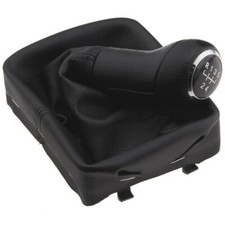 Black knob + manual gearbox headset for VolksWagen VW Polo [2001/2009] -5 gear