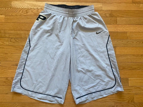Nike Purdue 2012-13 Game Worn Gray Basketball Shorts Jacob Lawson Sz 38 +4” Cover
