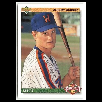 Jeromy Burnitz Rookie #65 1992 Upper Deck New York Mets Baseball Card MLB NM - Image 1 of 3