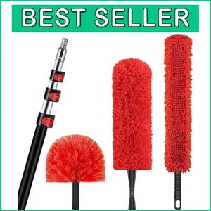 Lightweight 30' Extension Pole Dusting Kit - Perfect for High Ceilings & Cobwebs - Picture 1 of 9