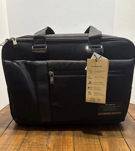 Samsonite Open Road Black Expandable Laptop Briefcase with Shoulder Strap - Picture 1 of 10