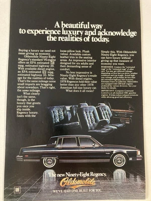 1981 Oldsmobile Ninety Eight Regency Print Ad 98 - Image 1 of 2