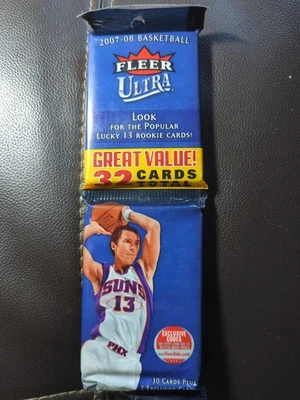 Fleer Ultra 2007-2008 sellado de fábrica paquete de 32 tarjetas valor Kevin Durant año novato Foto 1 de 2