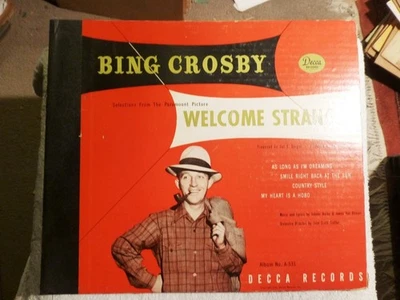 BING CROSBY Movie BILLY WILDER WELCOME STRANGER My Heart is a HOBO DECCA A-531 - Image 1 of 2