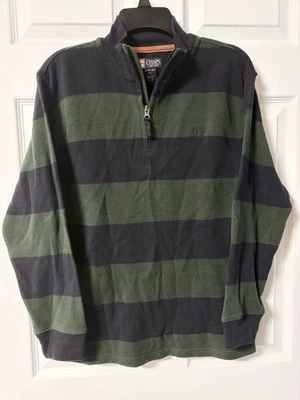 Suéter para niños talla grande 14-16 chaps verde azul 1/4 cremallera vacaciones Navidad nuevo con etiquetas Foto 1 de 4