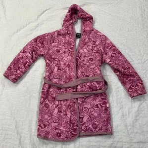 Kids Bath Robe Pink Woodrow & Friends M 10/12 Pink Butterflies - Picture 1 of 10