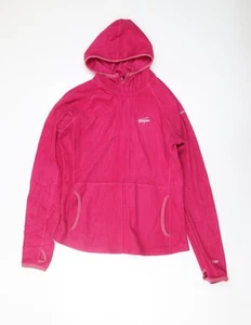 Trespass Women's Pink Fleece Jacket L Hooded Lightweight - Picture 1 of 12