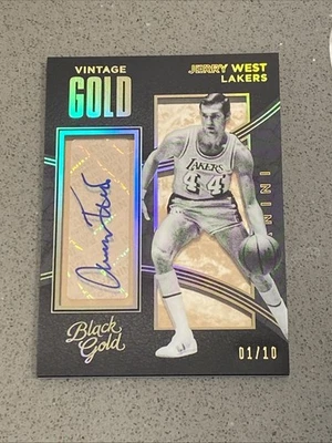 2015 Black Gold Vintage Gold Signatures HOLO AUTOGRAPH 01/10 Jerry West #14 Auto - Image 1 of 2