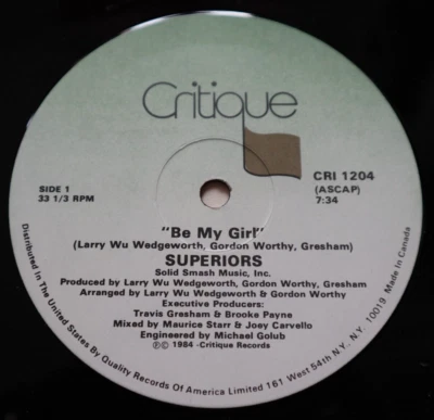 SUPERIORS be my girl 12"-VINYL-EP very rare USA IMPORT greatest shape 1984 - Bild 1 von 2