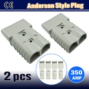2X 350A AMP HEAVY DUTY ANDERSON STYLE PLUG CARAVAN 4WD SOLAR CONNECTOR DC 12 24V - Picture 1 of 5