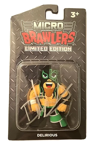 Delirious AUTOGRAPHED Micro Brawlers Limited Edition Pro Wrestling Tees ROH WWE Cover