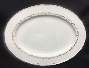 Royal Worcester Gold Chantilly 15 3/4" Ovale Servierplatte - Bild 1 von 3